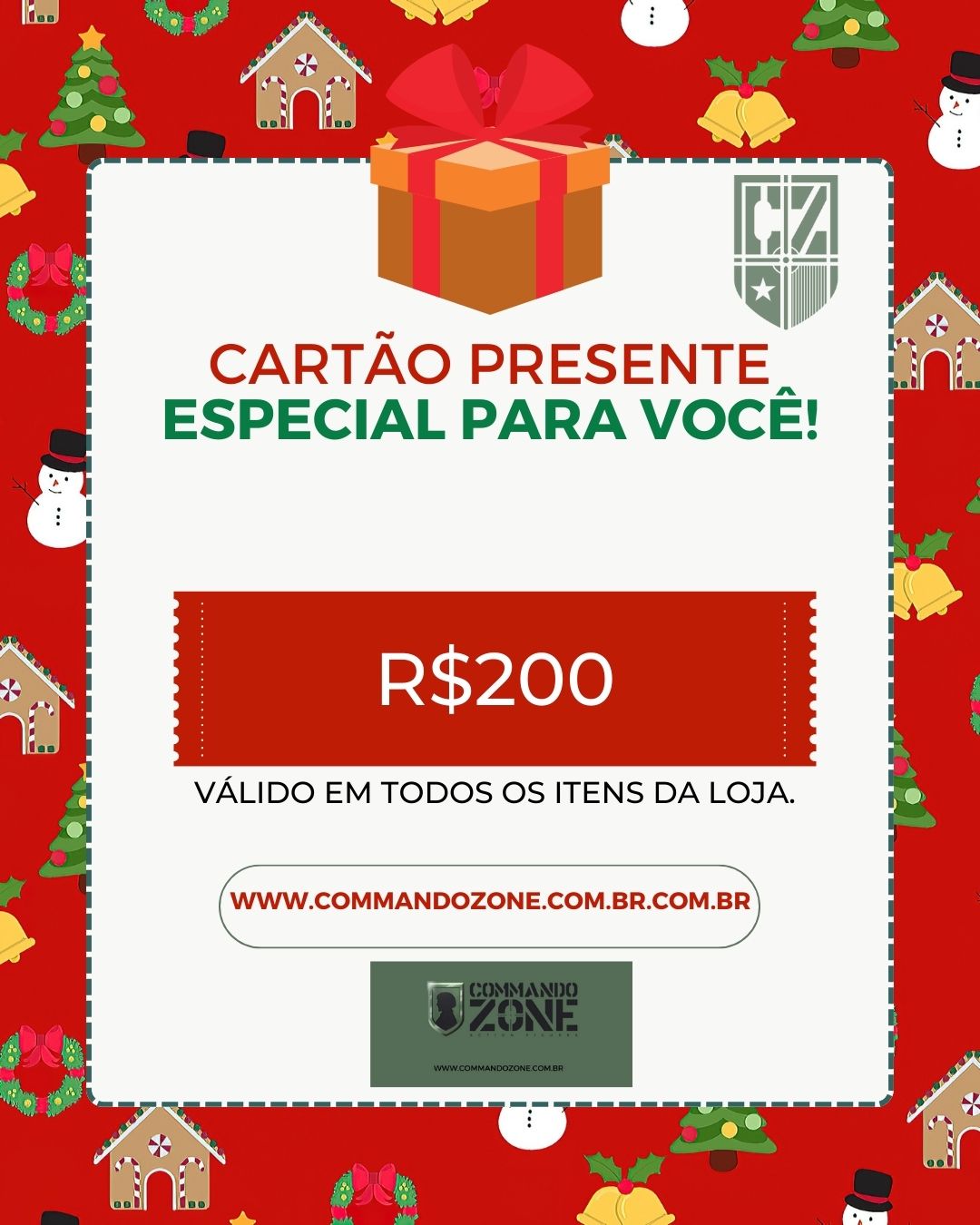 Cartões Presente Commando Zone