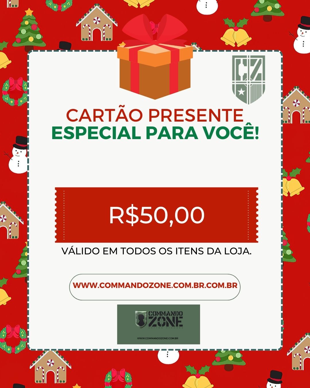 Cartões Presente Commando Zone