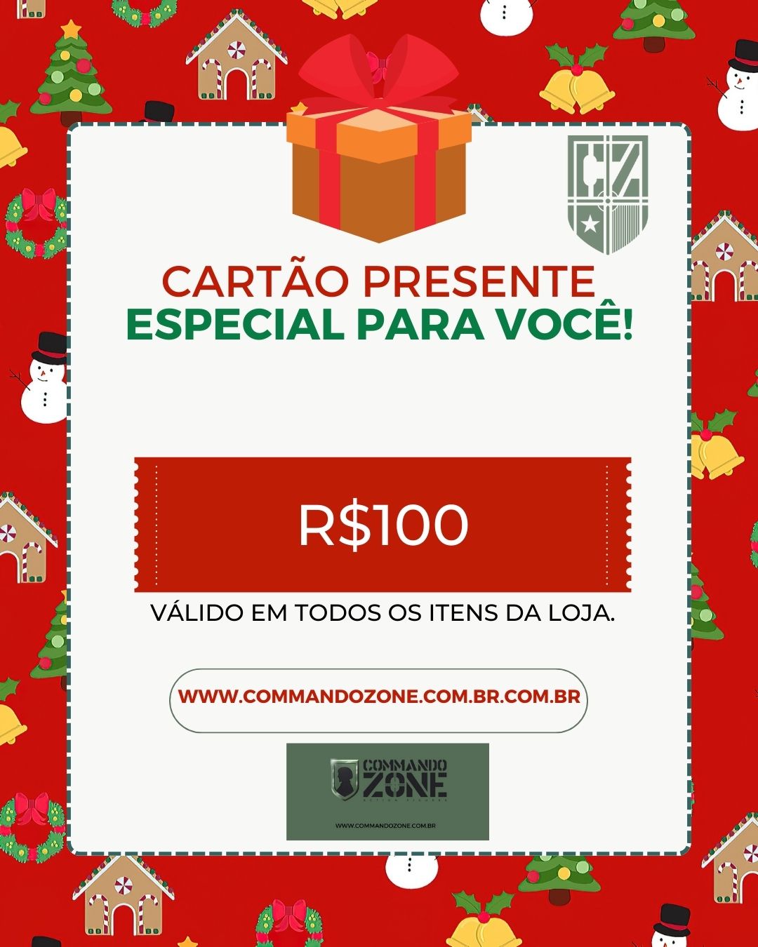 Cartões Presente Commando Zone
