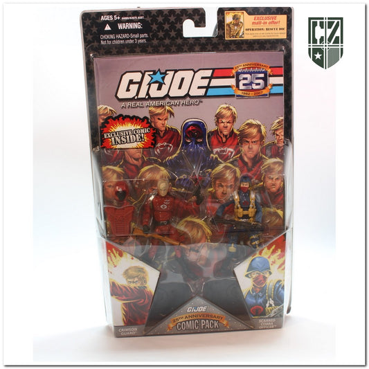 GI JOE 2008 Comic Two Pack Crimson Guard e Cobra Officer Comandos Em Ação Cobra
