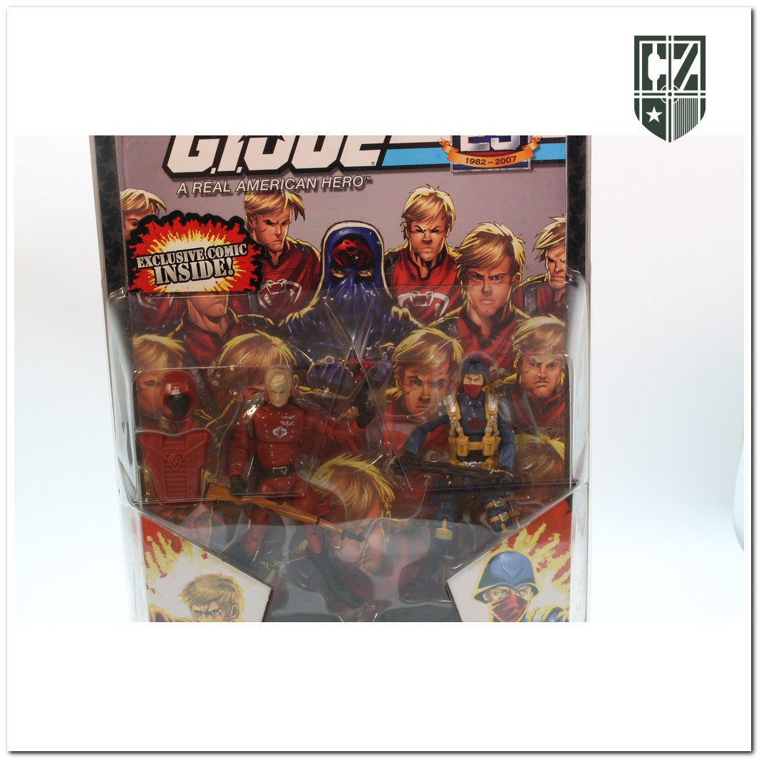 GI JOE 2008 Comic Two Pack Crimson Guard e Cobra Officer Comandos Em Ação Cobra