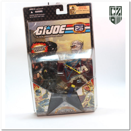 GI JOE 2008 Comic Two Pack - Snake Eyes e Storm Shadow Comandos Em Ação Cobra