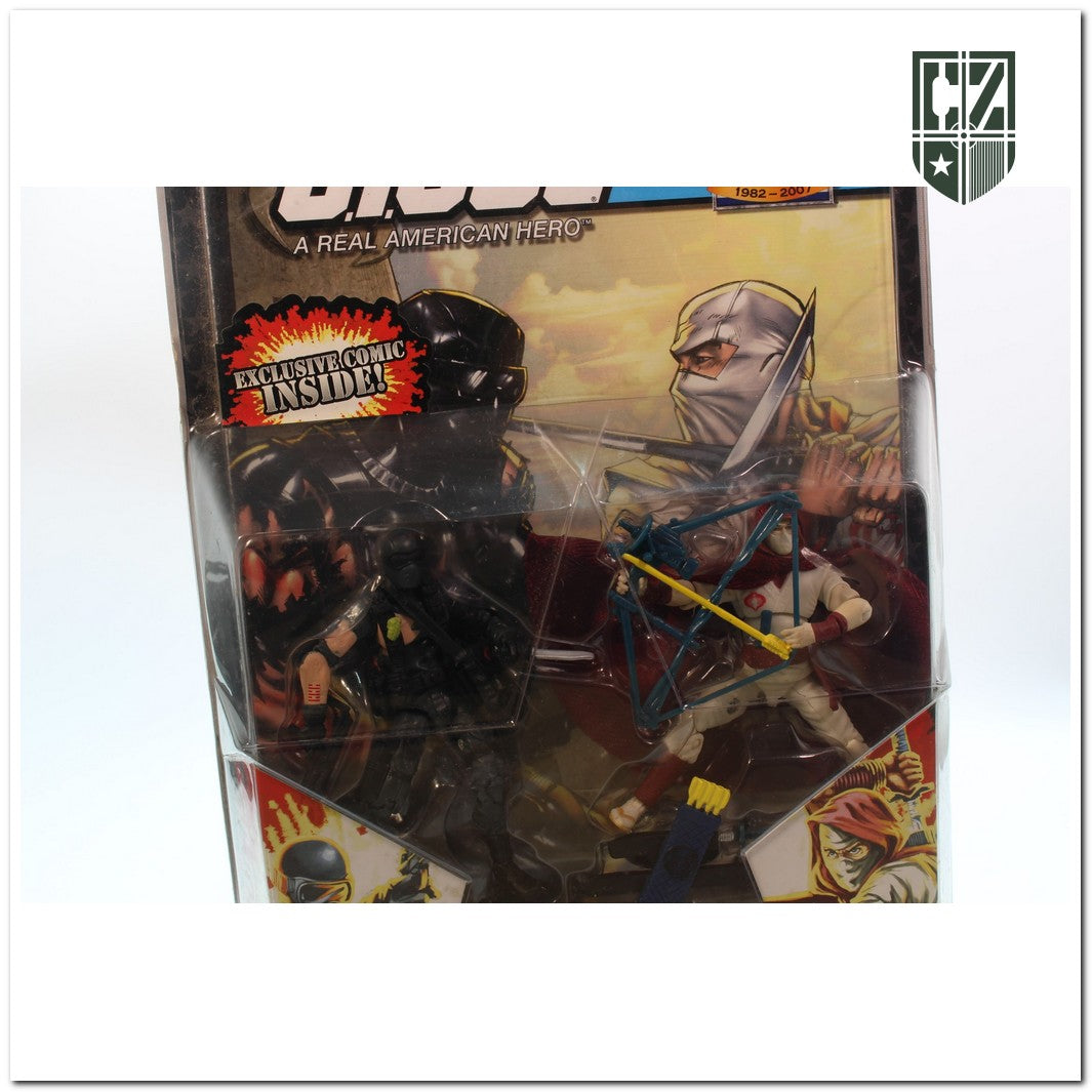 GI JOE 2008 Comic Two Pack - Snake Eyes e Storm Shadow Comandos Em Ação Cobra
