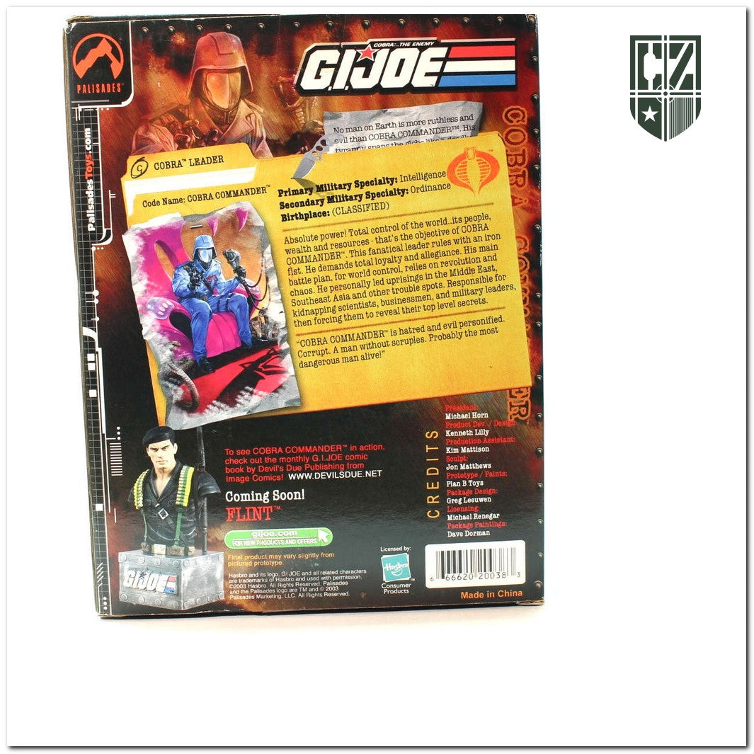 GI JOE 2003 Cobra Commander Mini Bust Palisades