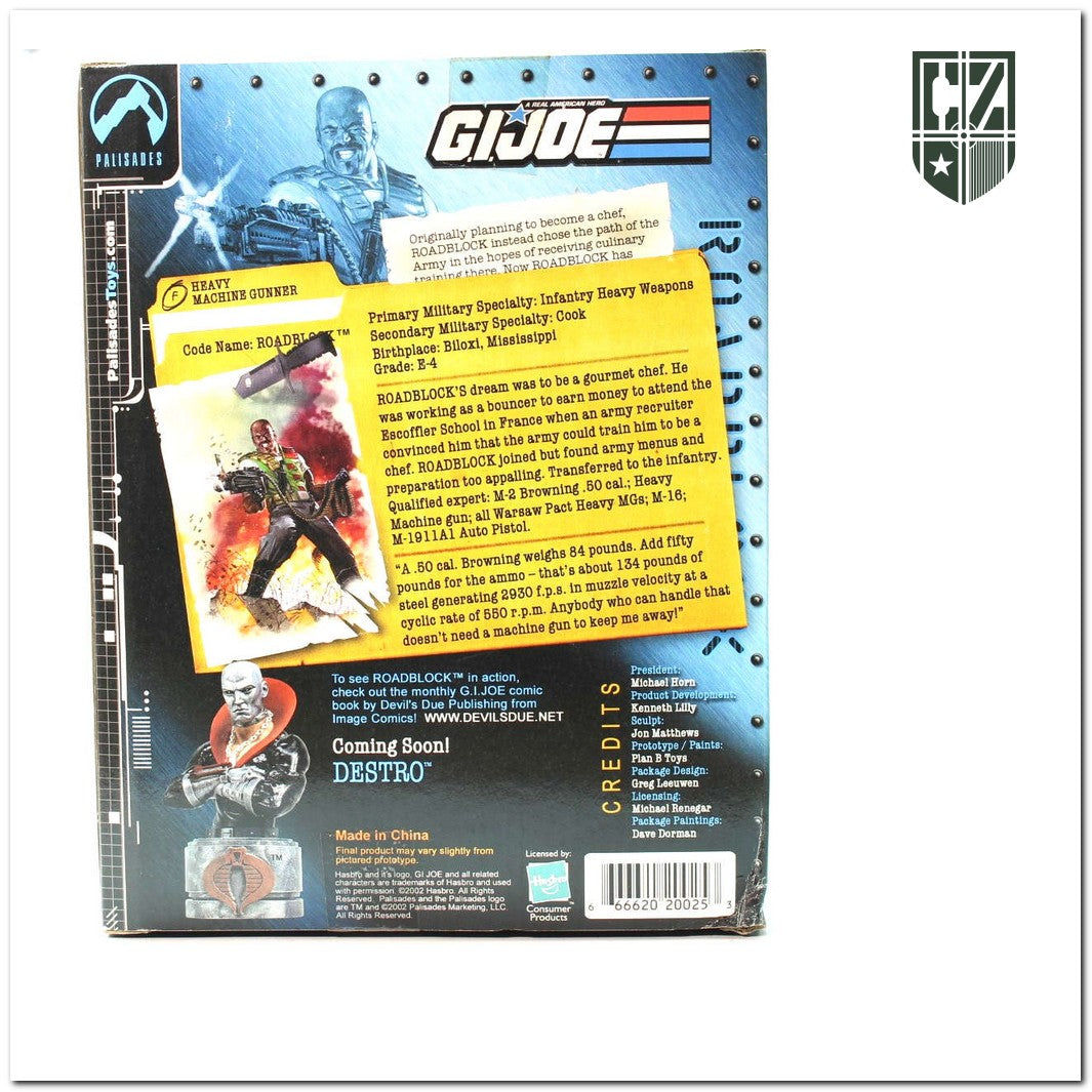 GI JOE Roadblock Mini Bust Palisades