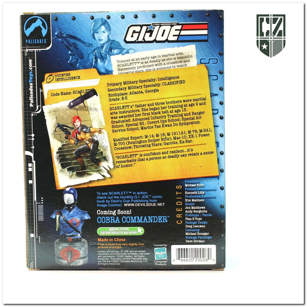 GI JOE 2003 Scarlett Undercover Mini Bust Palisades