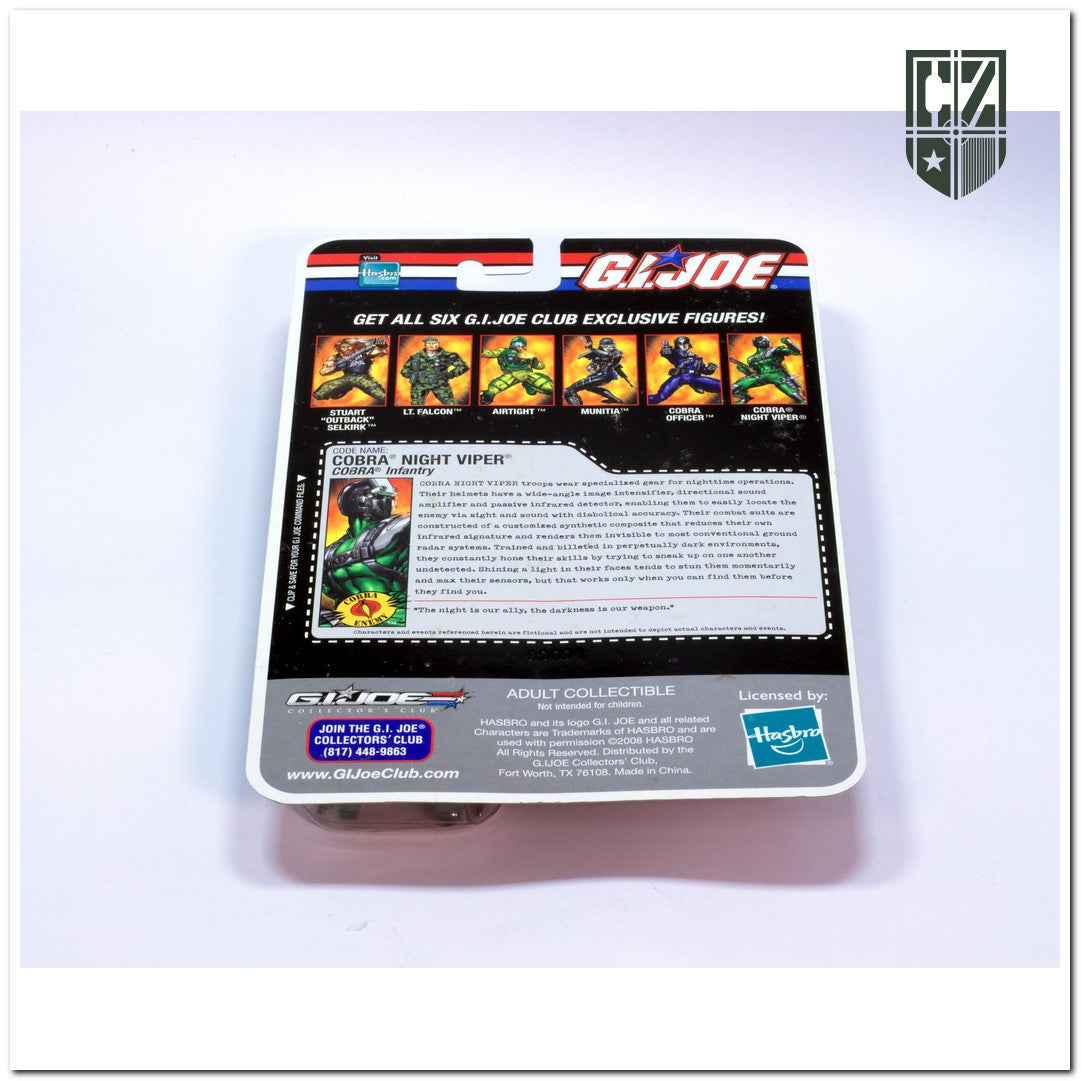 GI JOE Cobra Night Viper V3 2008 Comandos Em Ação Cobra